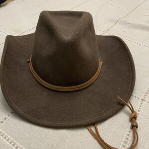 COPY - Cripple creek crusher hat. Medium.100% wool. made in U.S.A. Brown. Leath…